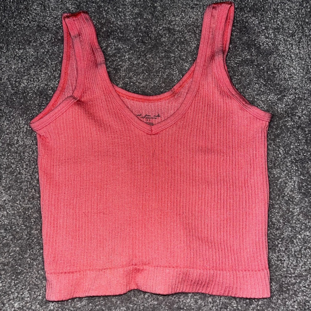 Urban Outfitters Out From Under ribbed coral crop top